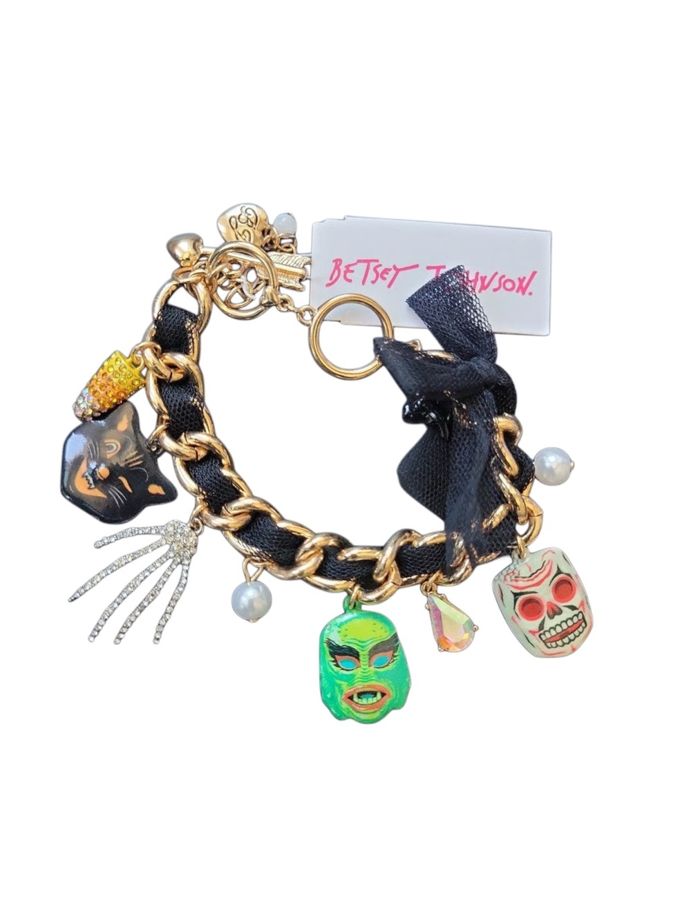 Betsey Johnson Glow-in-the-Dark Halloween Charm Bracelet